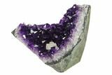 Amethyst Cut Base Crystal Cluster with Calcite - Uruguay #138869-3
